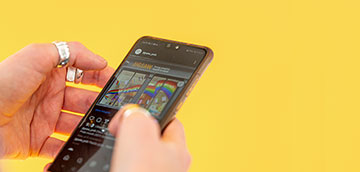 hand holding mobile phone