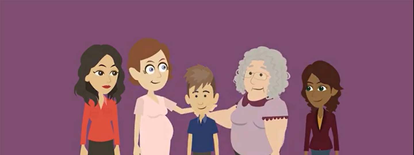 Icon of watching a video on a computer with a grey background