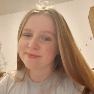 Picture showing a girl smiling