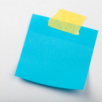 Blank post it note