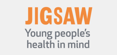Jigsaw logo that reads 'young people's health in mind' underneath