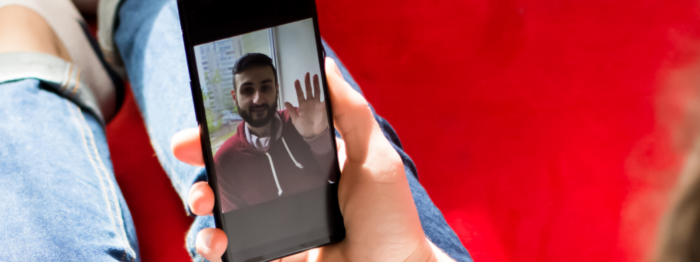 Close up of a painted rainbow