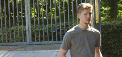 A young man looking out into the distance